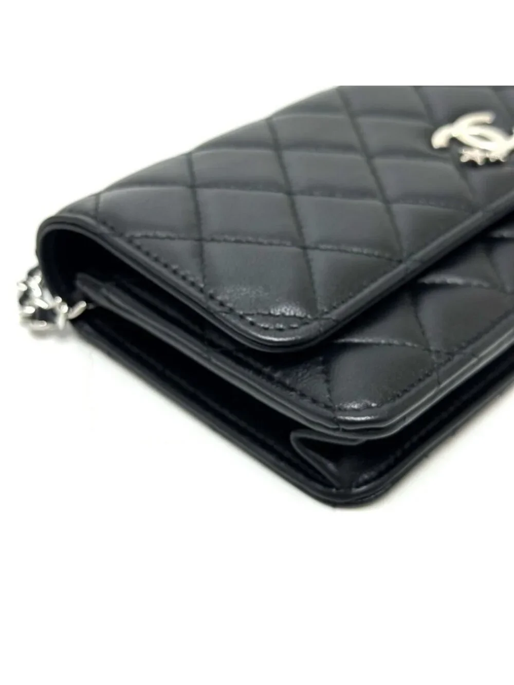 Chanel Shoulder Bag Star CC Logo Lambskin Black